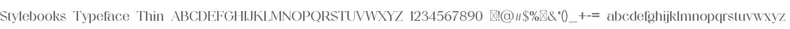 Stylebooks Typeface Thin