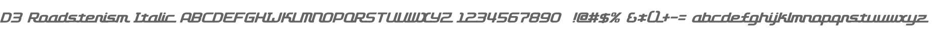 D3 Roadsterism Italic