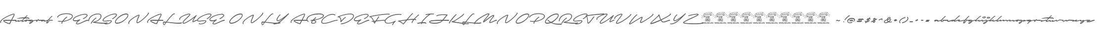 Autograf PERSONAL USE ONLY