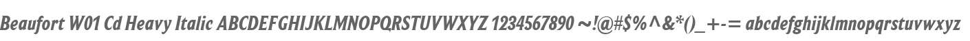 Beaufort W01 Cd Heavy Italic