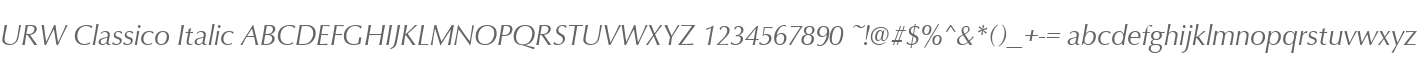 URW Classico Italic