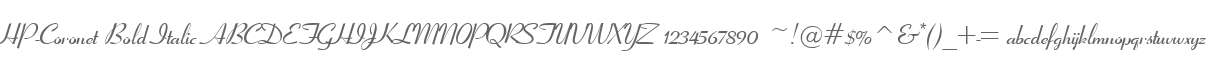 HP-Coronet Bold Italic
