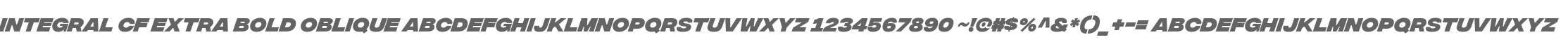 Integral CF Extra Bold Oblique
