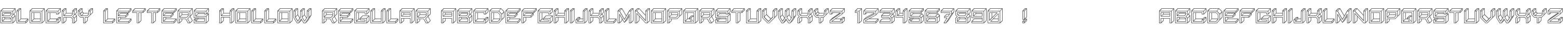 Blocky Letters Hollow Regular