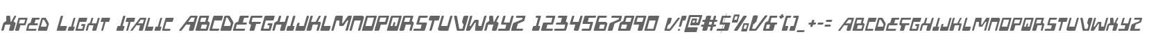 Xped Light Italic