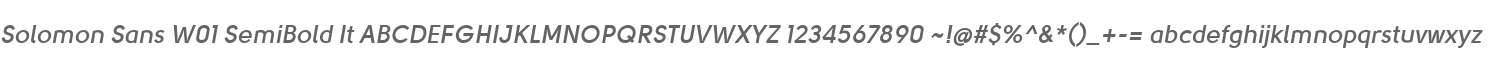 Solomon Sans W01 SemiBold It
