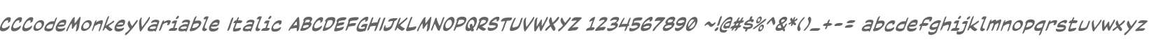 CCCodeMonkeyVariable Italic