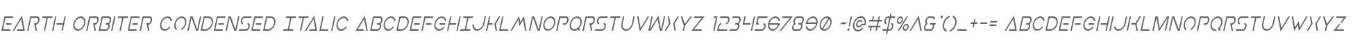 Earth Orbiter Condensed Italic