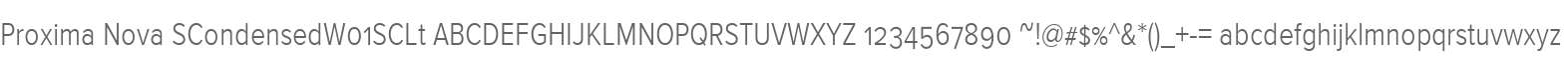 Proxima Nova SCondensedW01SCLt