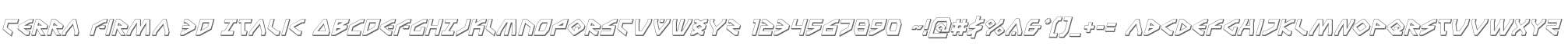 Terra Firma 3D Italic