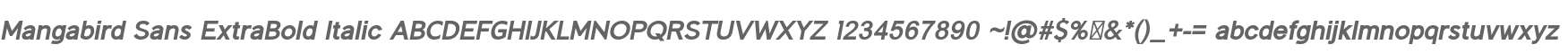 Mangabird Sans ExtBd