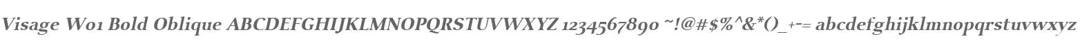 Visage W01 Bold Oblique