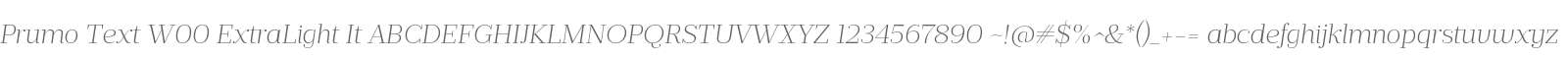 Prumo Text W00 ExtraLight It