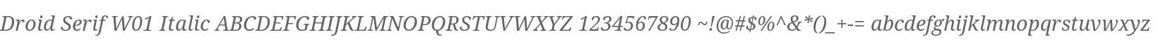 Droid Serif W01 Italic