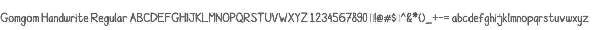 Gomgom Handwrite-Basic