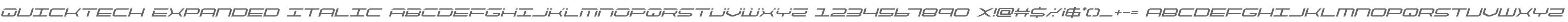 QuickTech Expanded Italic