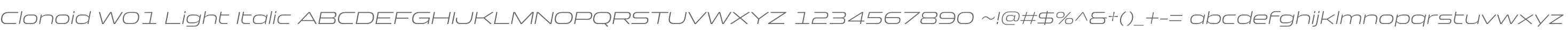 Clonoid W01 Light Italic