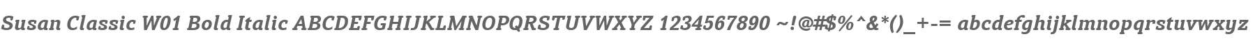 Susan Classic W01 Bold Italic