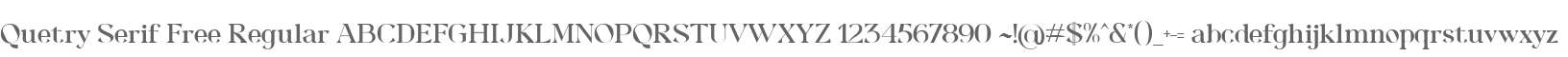 Quetry Serif Free Regular