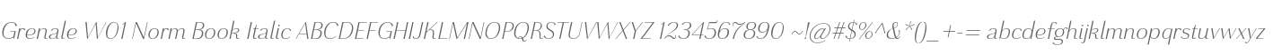 Grenale W01 Norm Book Italic