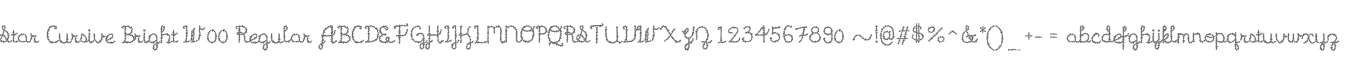 Star Cursive Bright W00 Regular