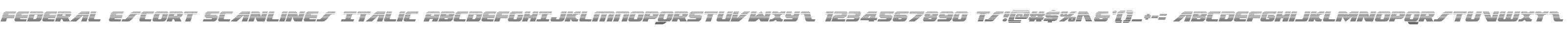 Federal Escort Scanlines Italic