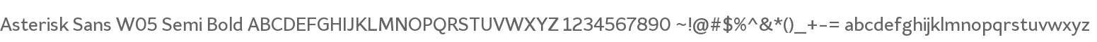 Asterisk Sans Pro SBd