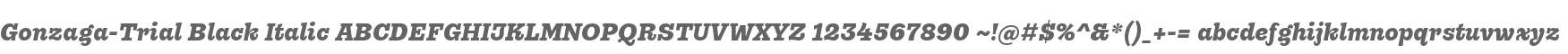 Gonzaga-Trial Black Italic