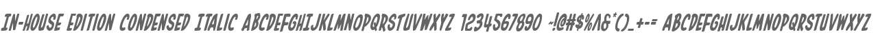 In-House Edition Condensed Italic