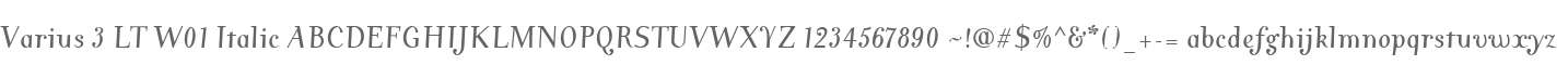 Varius 3 LT W01 Italic