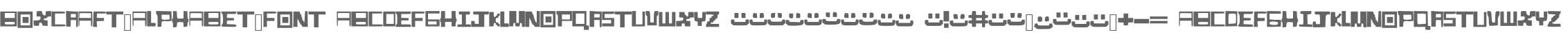 BoxCraft_Alphabet_Font