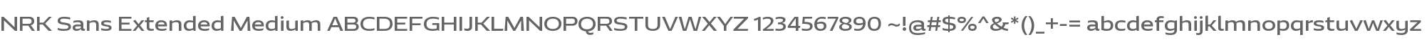 NRK Sans Extended Medium