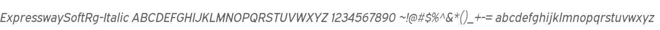 ExpresswaySoftRg-Italic