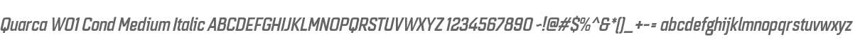 Quarca W01 Cond Medium Italic