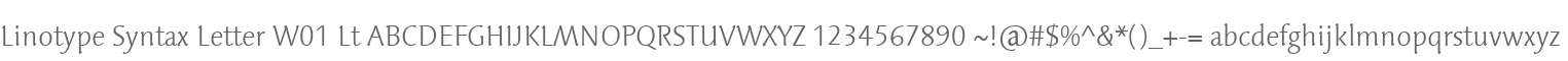 Linotype Syntax Letter W01 Lt