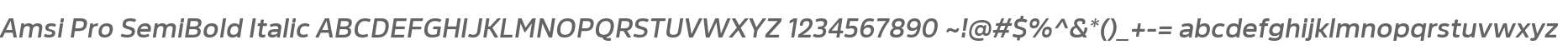 Amsi Pro SemiBold Italic