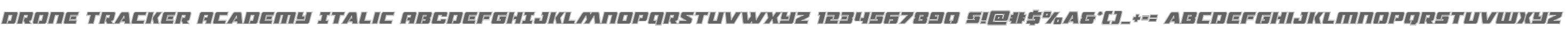 Drone Tracker Academy Italic