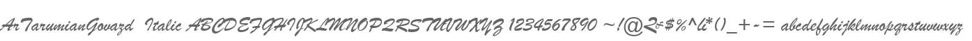 ArTarumianGovazd  Italic