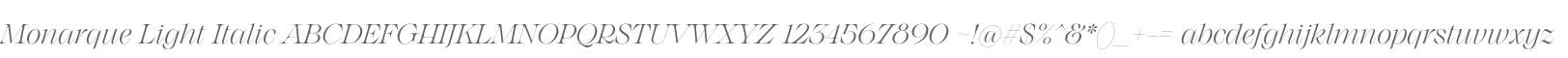 Monarque Light Italic