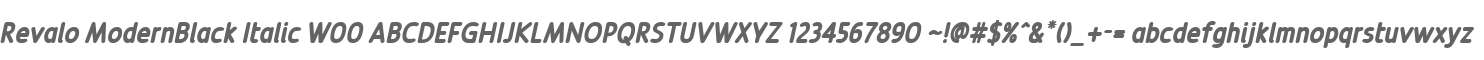 Revalo ModernBlack Italic W00