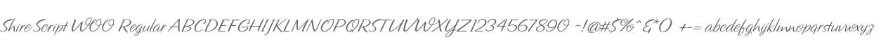 Shire Script W00 Regular