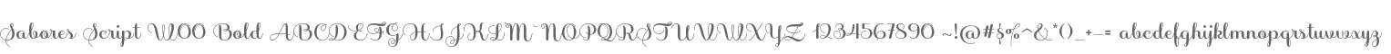Sabores Script W00 Bold