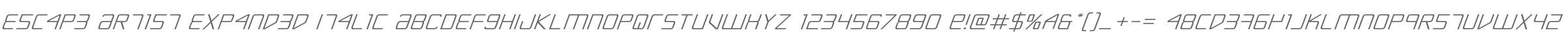Escape Artist Expanded Italic