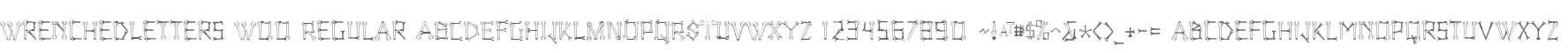 WrenchedLetters W00 Regular