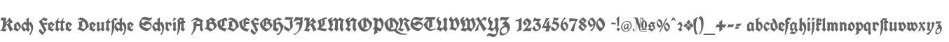 Koch Fette Deutsche Schrift