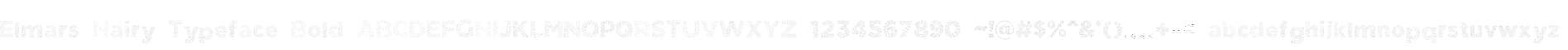 Elmars Hairy Typeface Bold