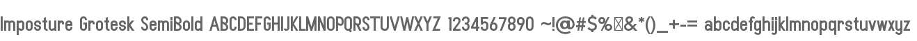 Imposture Grotesk SemBd