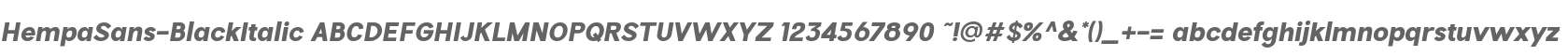 Hempa Sans Black Ita