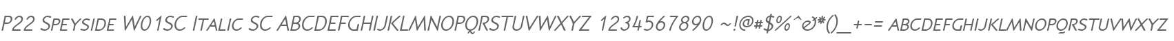 P22 Speyside W01SC Italic SC