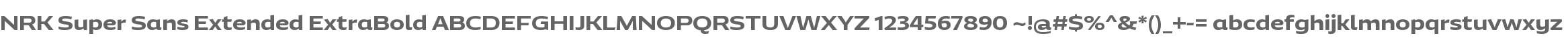 NRK Super Sans Extended ExtraBold